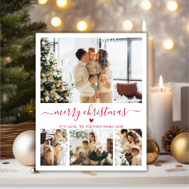 Tarjeta de Navidades de Collage de fotos de código