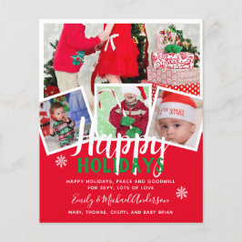 Tarjeta de Navidades de Collage de fotos de presup