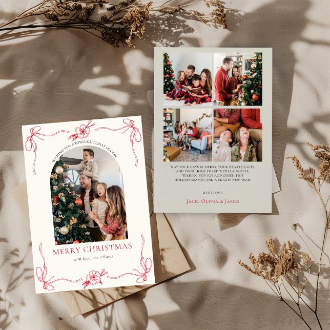 Tarjeta de Navidades de Collage de fotos de vacaci (Subido por el creador)