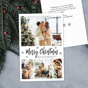 Tarjeta de Navidades de Collage de Tipografía Eleg
