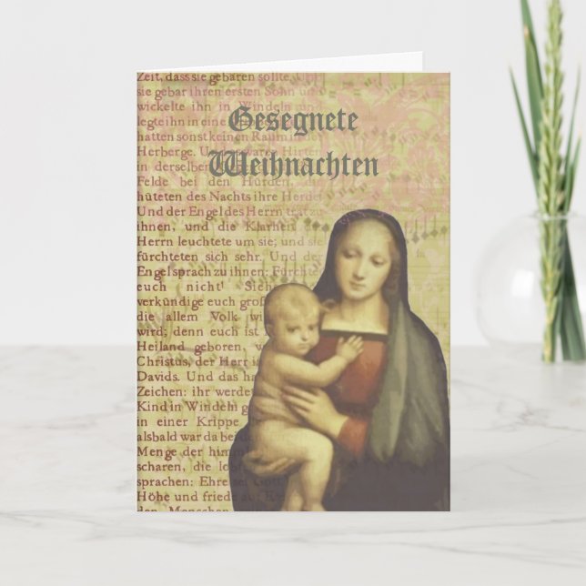 Tarjeta de Navidades de Collage madre e hijo (Anverso)