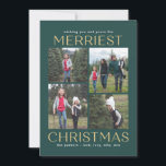 Tarjeta de Navidades de color editable de color de<br><div class="desc">Celebre la temporada con esta carta moderna y elegante de Berry Berry Sweet. Visita berryberrysweet.com para ver artículos de papelería elegantes y regalos personalizados.</div>