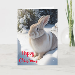 Tarjeta de Navidades de Conejo Cuto