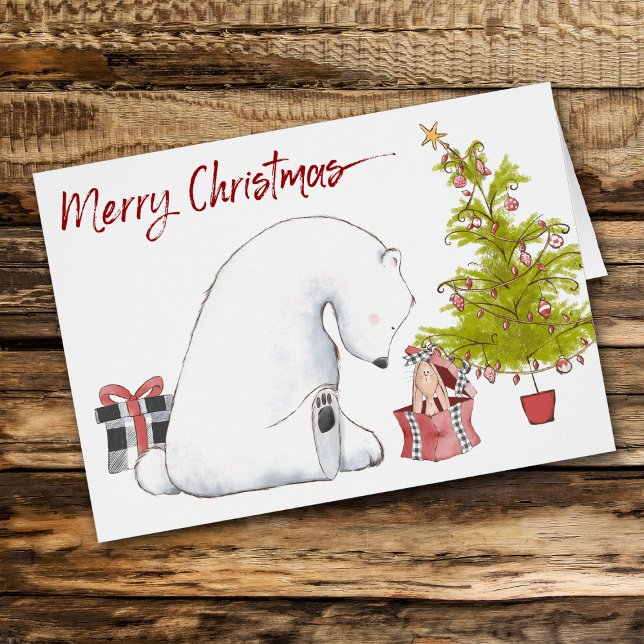 Tarjeta de Navidades de Conejo de Oso Polar y Rega (Subido por el creador)