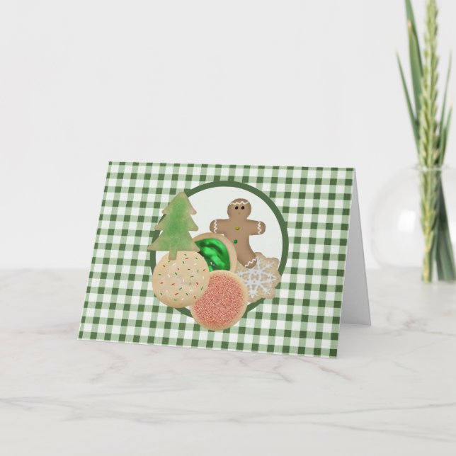 Tarjeta de Navidades de cookies de navidades (Anverso)