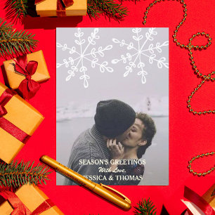 Tarjeta de Navidades de copas de nieve de festivid