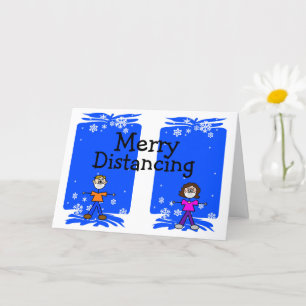 Tarjeta de Navidades de Coronavirus a Distancia de