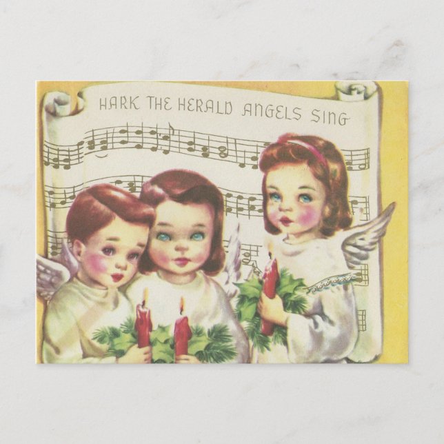 Tarjeta de Navidades de coros de época (Anverso)
