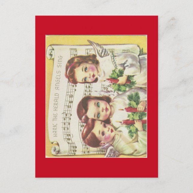 Tarjeta de Navidades de coros de época (Anverso)
