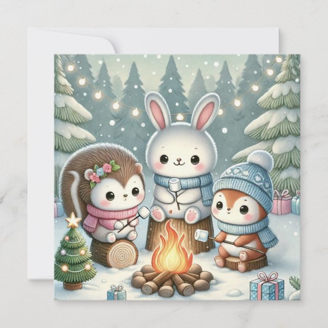 Tarjeta de Navidades de corte (Anverso)