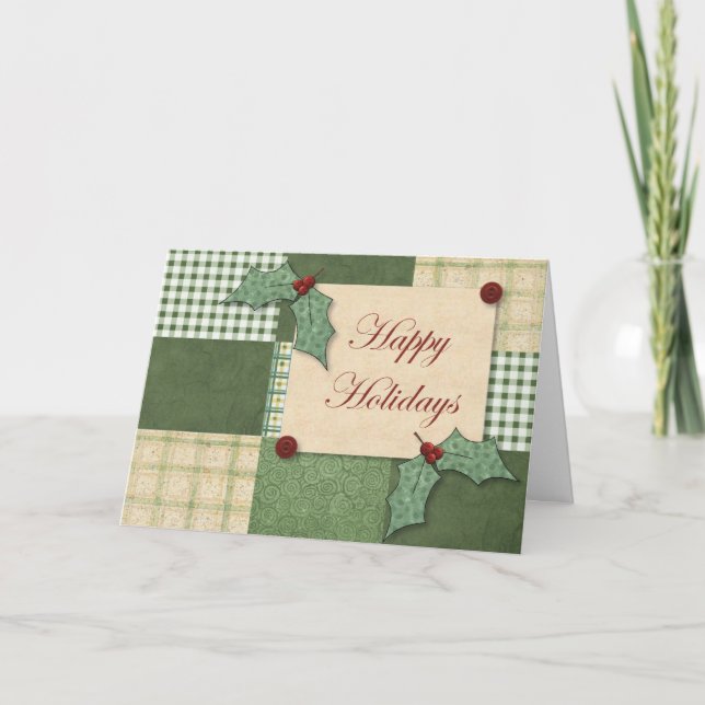 Tarjeta de Navidades de Country Holly (Anverso)