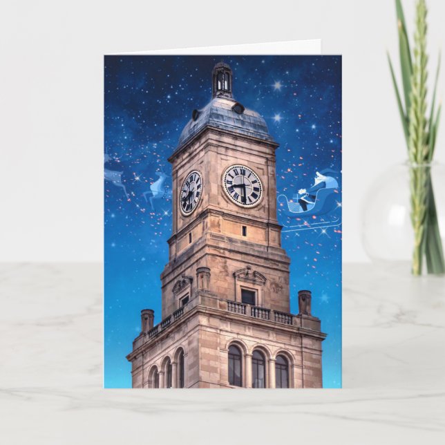 Tarjeta de Navidades de cuádruple ciudad (Anverso)