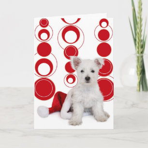 Tarjeta de Navidades de Cute Westie Pup