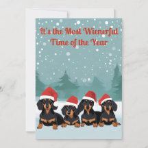 Tarjeta de Navidades de Dachshund