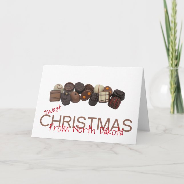 Tarjeta de Navidades de Dakota del Norte, específi (Anverso)