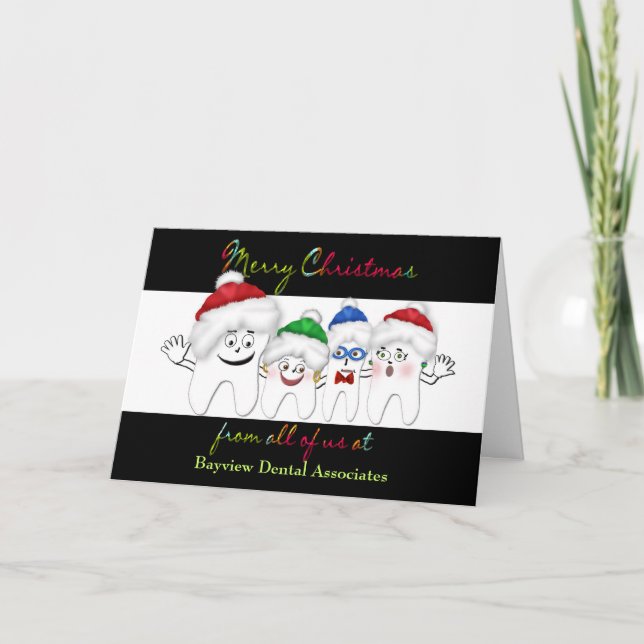 TARJETA DE NAVIDADES DE DENTISTA - PERSONAL DE DOS (Anverso)