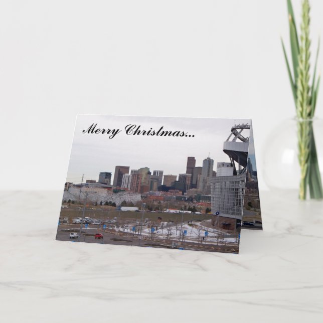 Tarjeta de Navidades de Denver, Colorado (Anverso)