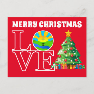 Tarjeta de Navidades de disco de amor