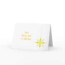 Tarjeta de Navidades de diseño de estrella amarill