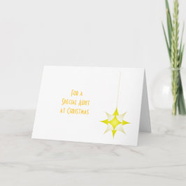 Tarjeta de Navidades de diseño de estrella amarill