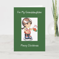 Tarjeta de Navidades de Diva para su nieta