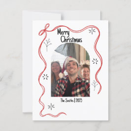 Tarjeta de Navidades de Doodle con foto caprichosa