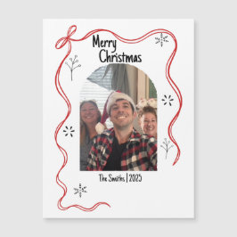 Tarjeta de Navidades de Doodle con foto caprichosa