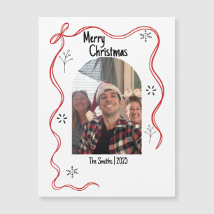 Tarjeta de Navidades de Doodle con foto caprichosa