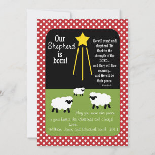 Tarjeta de Navidades de dos caras de la escritura