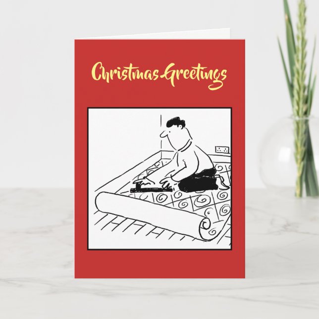Tarjeta de Navidades de envoltura de alfombras par (Anverso)