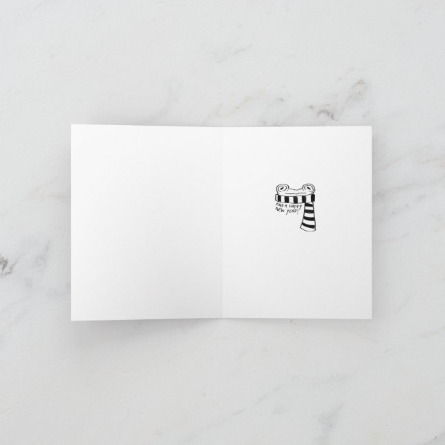 Tarjeta de Navidades de escarcha de hielo (Interior)