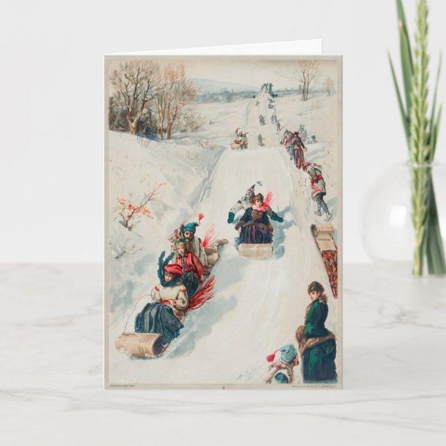 Tarjeta de Navidades de escenas de incandescencia (Anverso)