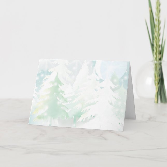 Tarjeta de Navidades de escenas de invierno (Anverso)
