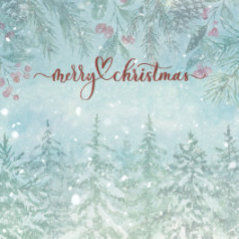 Tarjeta de Navidades de escenas de invierno con oj