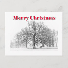 Tarjeta de Navidades de escenas de invierno (posta