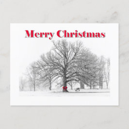 Tarjeta de Navidades de escenas de invierno (posta