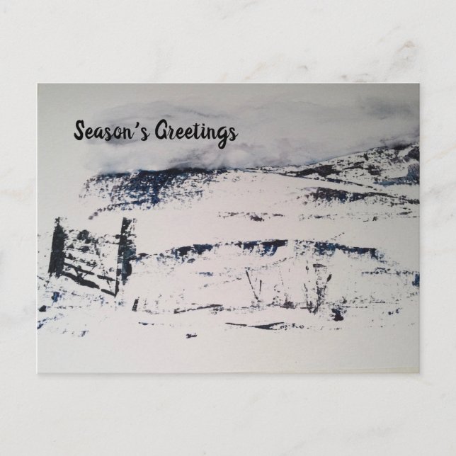 Tarjeta de Navidades de escenas de Navidades Snowy (Anverso)