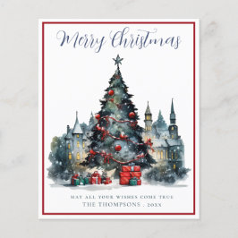 Tarjeta de Navidades de escenas de Navidades tradi