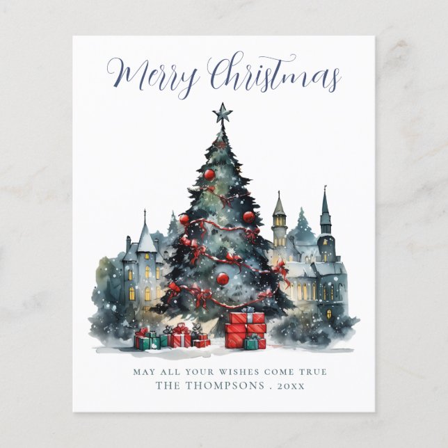 Tarjeta de Navidades de escenas de Navidades tradi (Anverso)