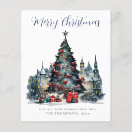 Tarjeta de Navidades de escenas de Navidades tradi