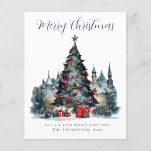 Tarjeta de Navidades de escenas de Navidades tradi