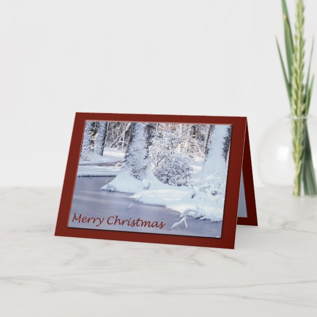 Tarjeta de Navidades de escenas de nieve (Anverso)