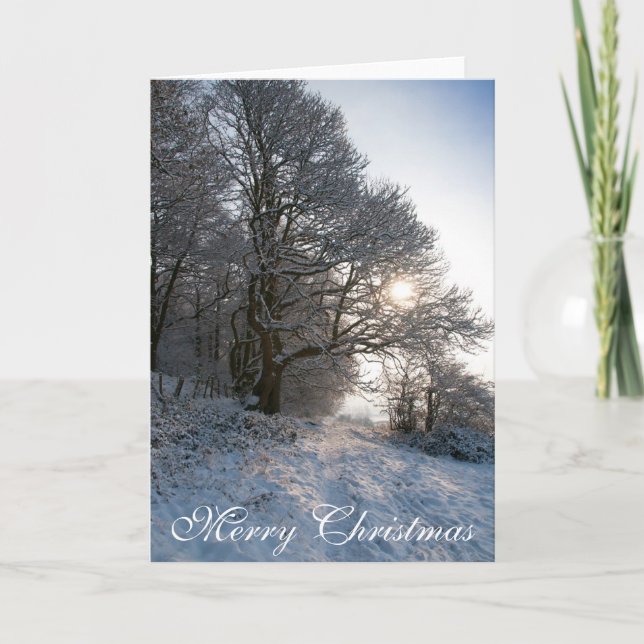 Tarjeta de Navidades de escenas de nieve (Anverso)