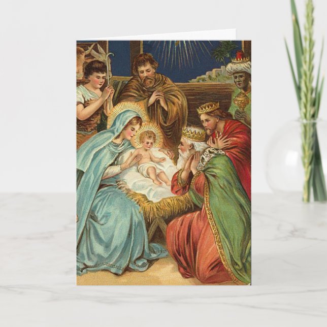 Tarjeta de Navidades de escenas del gestor de vint (Anverso)