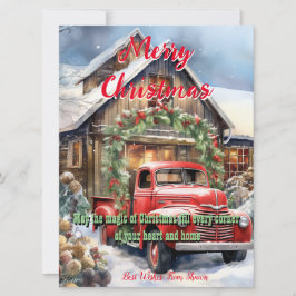 tarjeta de Navidades de estilo antiguoTarjeta plan