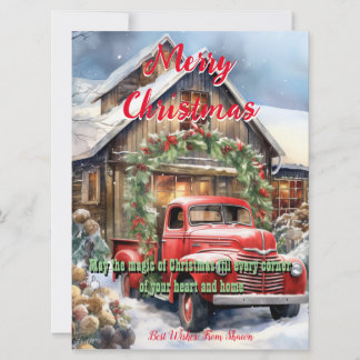 tarjeta de Navidades de estilo antiguoTarjeta plan
