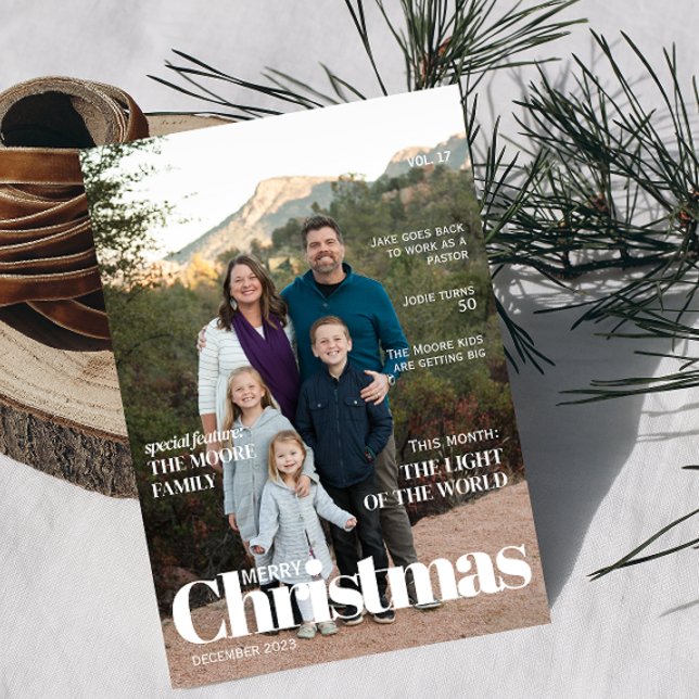 Tarjeta de Navidades de estilo de revista (Subido por el creador)
