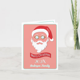 Tarjeta de Navidades de estilo Santa Hipster