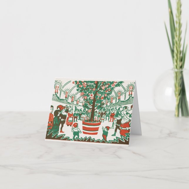 Tarjeta de Navidades de estilo vintage (Anverso)