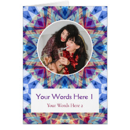 Tarjeta de Navidades de Estrella Azul de saludo fo